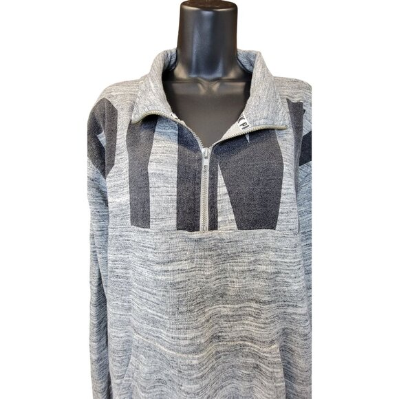 Victorias Secret PINK Womens Half-Zip Pullover Sweatshirt L Gray Heather - Picture 4 of 8